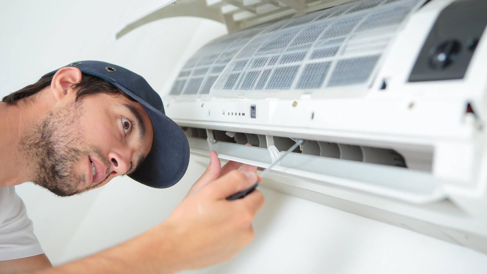 Max fixes AC during regular maintenance